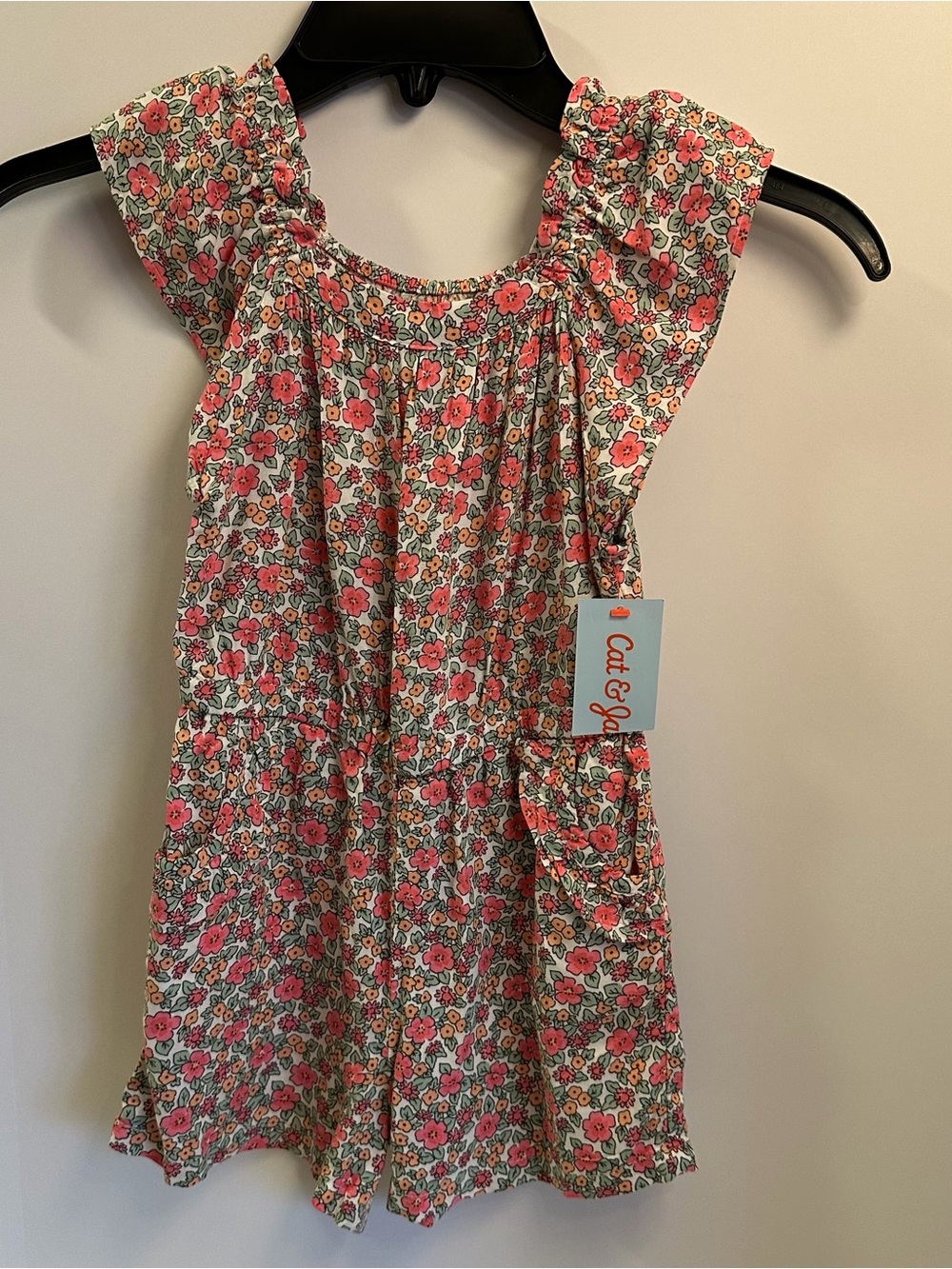 Cat & Jack Toddler Flower Romper Size 3T NEW
